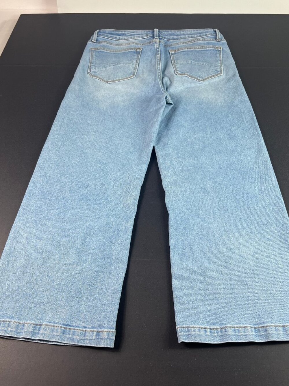 Driftwood Jeans Women's 31x25* Charlee High Rise Wide Leg Crop Blue Denim Tag 29 - Picture 9 of 16